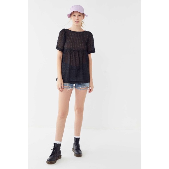 Urban Outfitters Helena Crinkle Babydoll Top - Picture 5 of 5